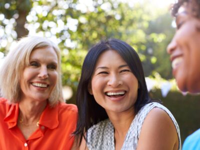 Mature Female Friends Socializing Together
